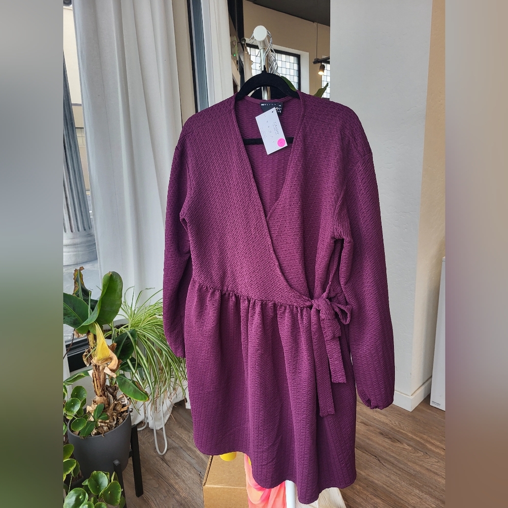 Purple Wrap Dress - TALL
